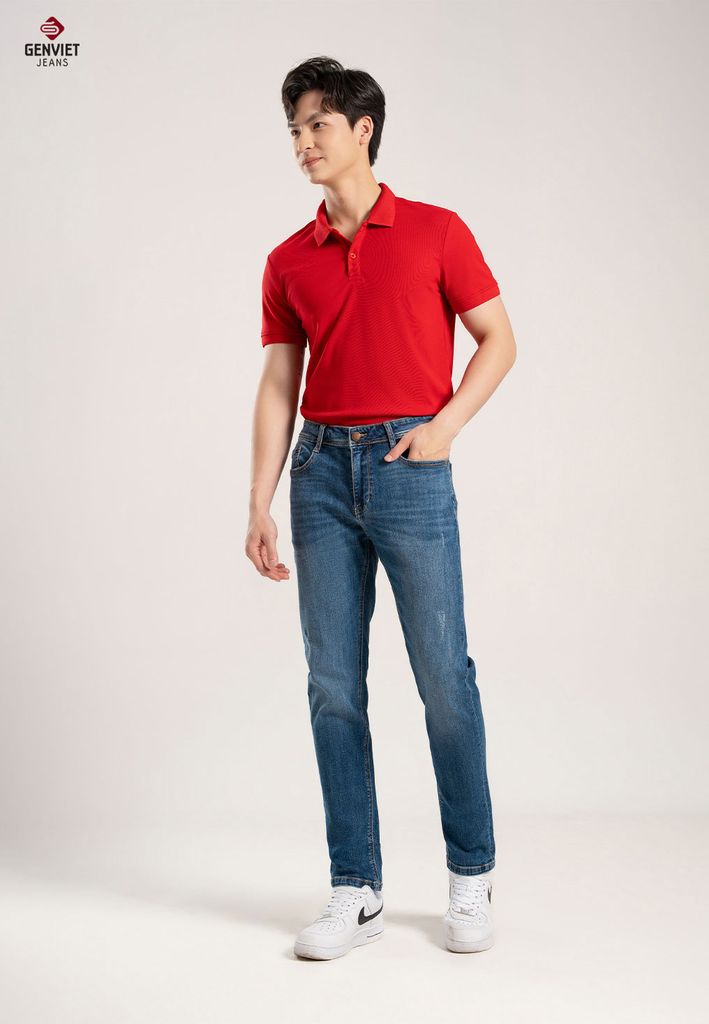 Quần Jeans Nam Ống Col Đứng T1108J8141