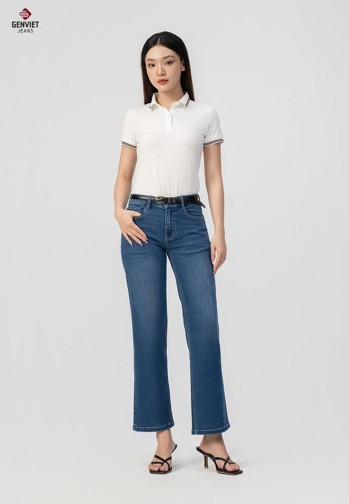 Quần Jeans Nữ Ống Đứng DQ109J8521