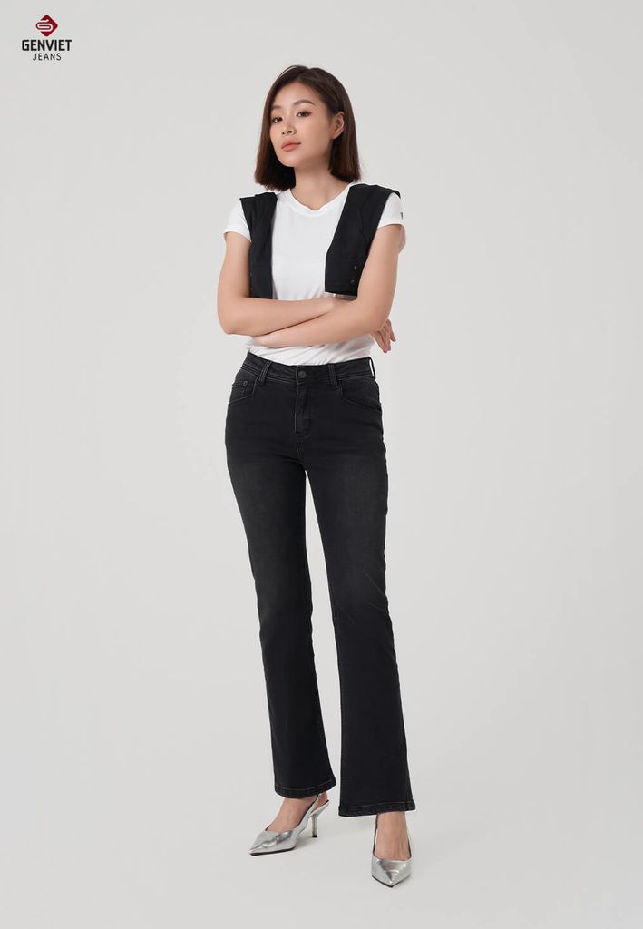 Quần Jeans Nữ Ống Vảy TQ110J8639