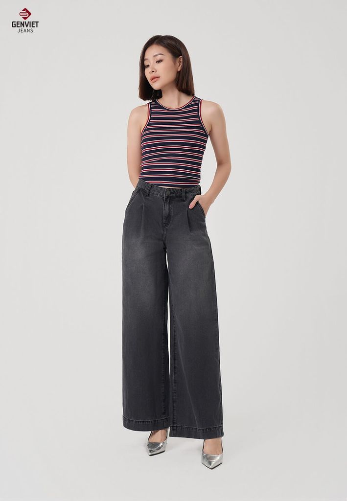 Quần Jeans Nữ Ống Suông XQ124J8530