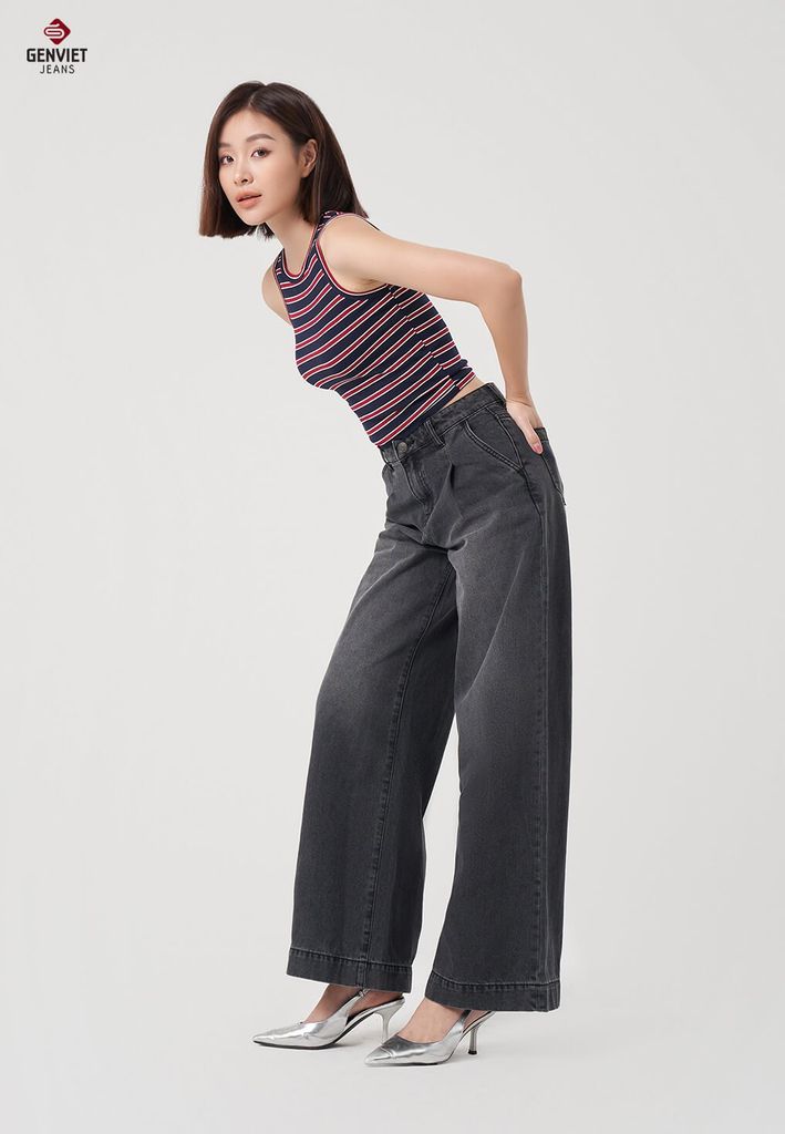 Quần Jeans Nữ Ống Suông XQ124J8530