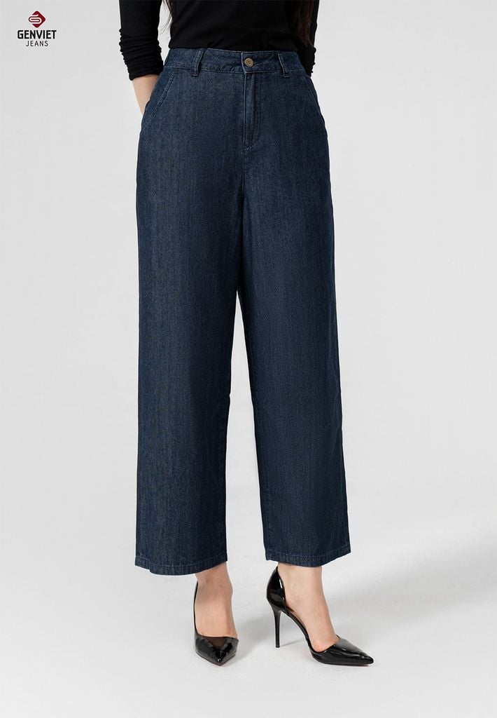 Quần Jeans Nữ Ống Suông TQ124J8163