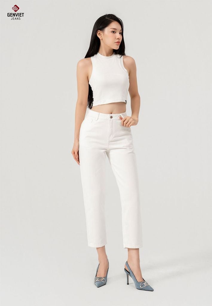 Quần Jeans Nữ Dáng Baggy TQ104J8147
