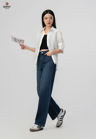 Quần Jeans Nữ Ống Suông TQ124J8637