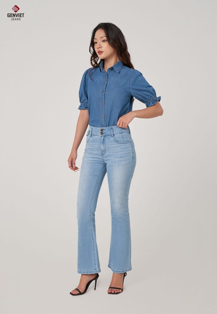 Quần Jeans Nữ Ống Vảy TQ110J8532