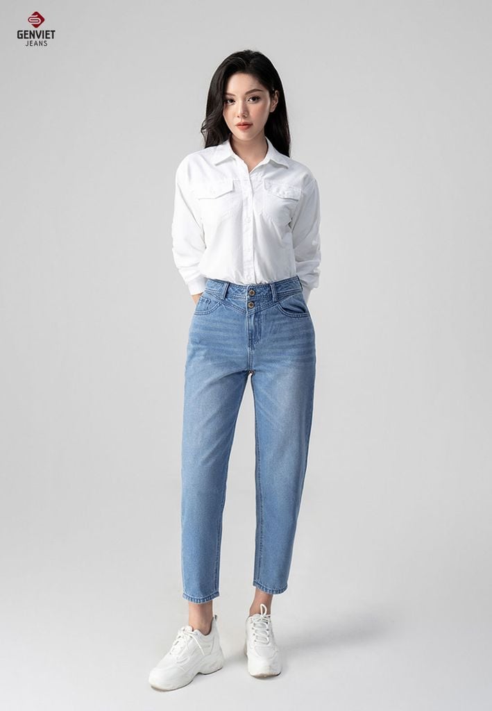 Quần Jeans Nữ Dáng Baggy TQ104J8159