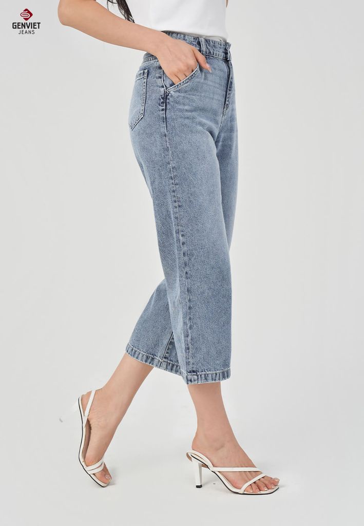 Quần Jeans Nữ Suông Vừa TQ123J8700