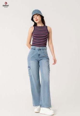 Quần Jeans Nữ Ống Suông XQ124J8398