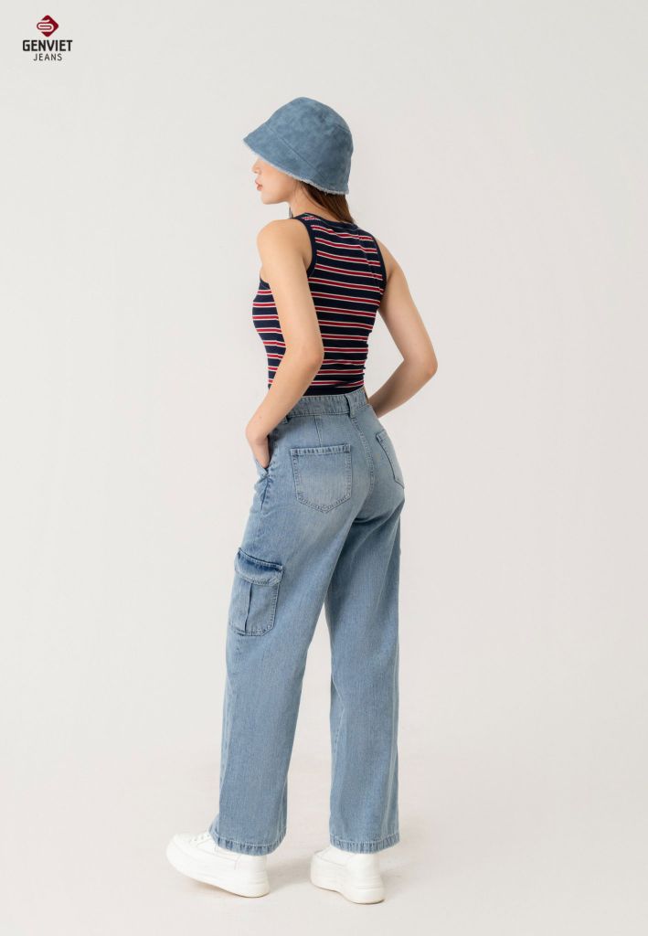 Quần Jeans Nữ Ống Suông XQ124J8398