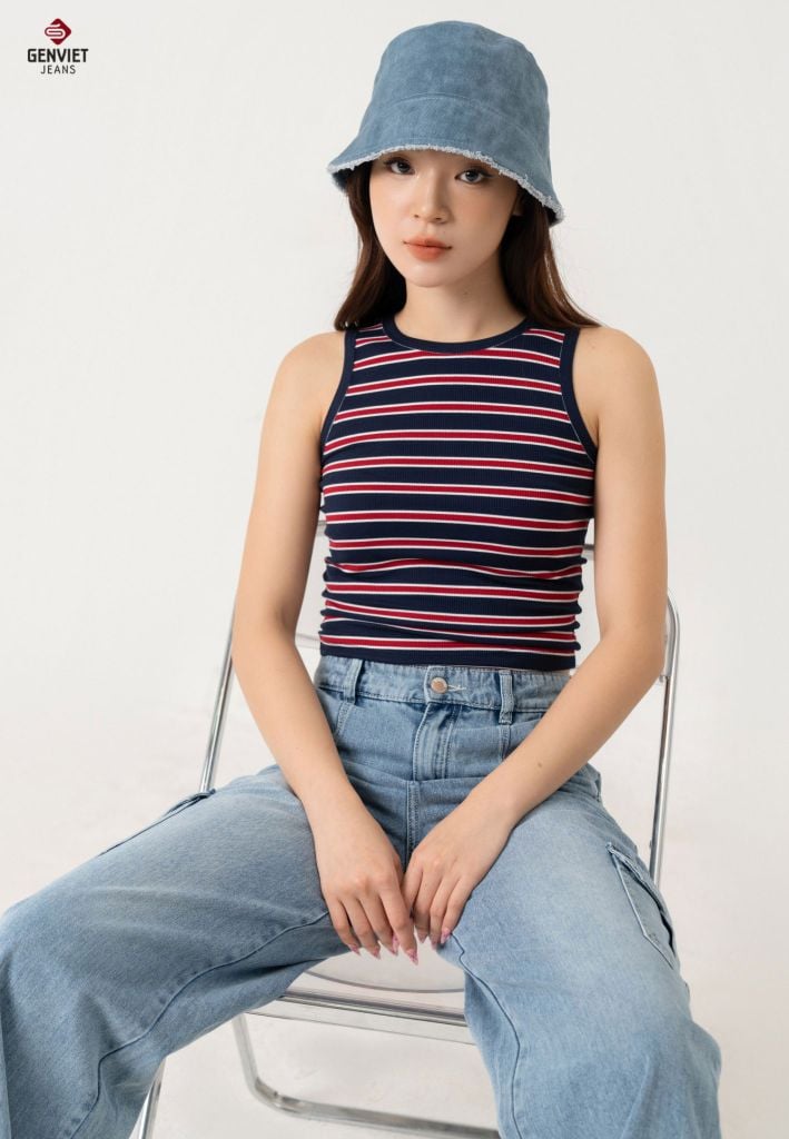 Quần Jeans Nữ Ống Suông XQ124J8398