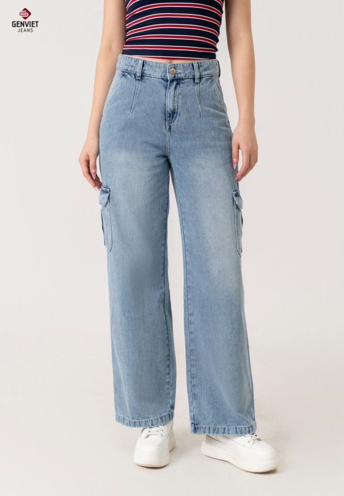 Quần Jeans Nữ Ống Suông XQ124J8398