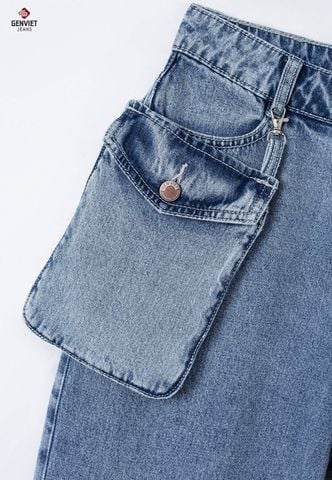 Quần Jeans Nữ Ống Suông TQ124J8401