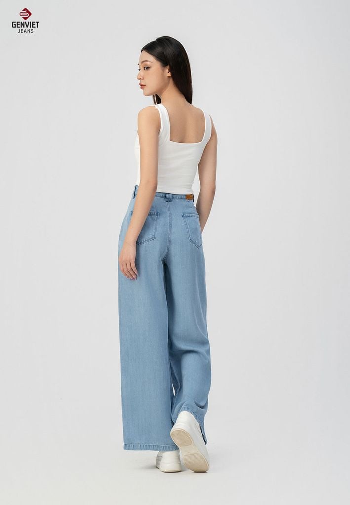 Quần Jeans Nữ Ống Suông TQ124J8531