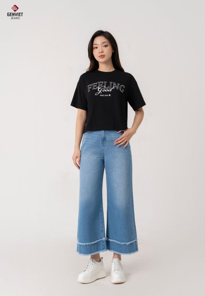 Quần Jeans Nữ Ống Suông XQ124J8525