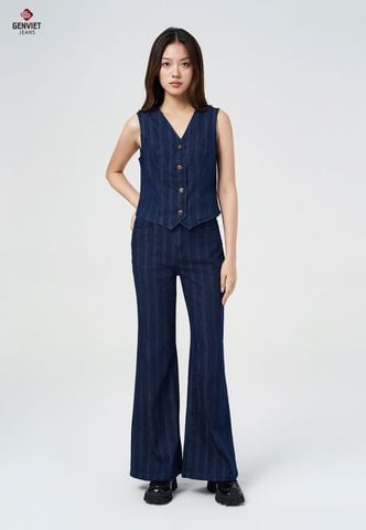 Quần Jeans Nữ Suông Vảy XQ135J8389