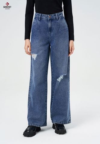 Quần Jeans Nữ Ống Suông TQ124J8402