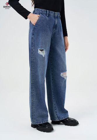 Quần Jeans Nữ Ống Suông TQ124J8402