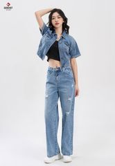 Quần Jeans Nữ Ống Suông TQ124J8154