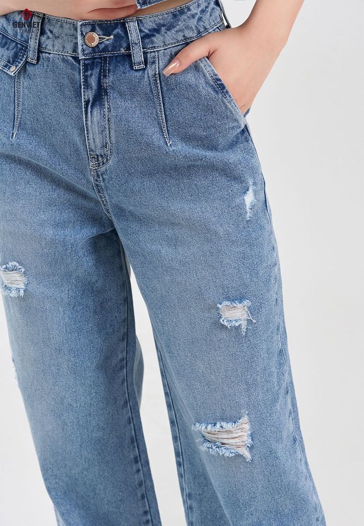 Quần Jeans Nữ Ống Suông TQ124J8154