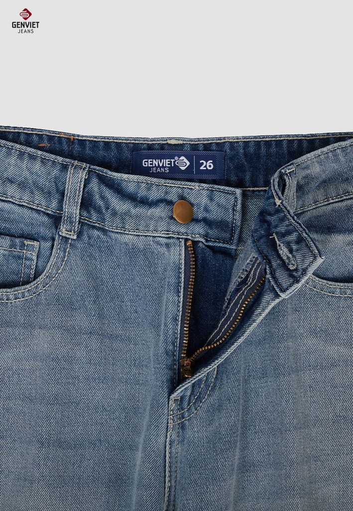 Quần Jeans Nữ Ống Suông TQ124J8637