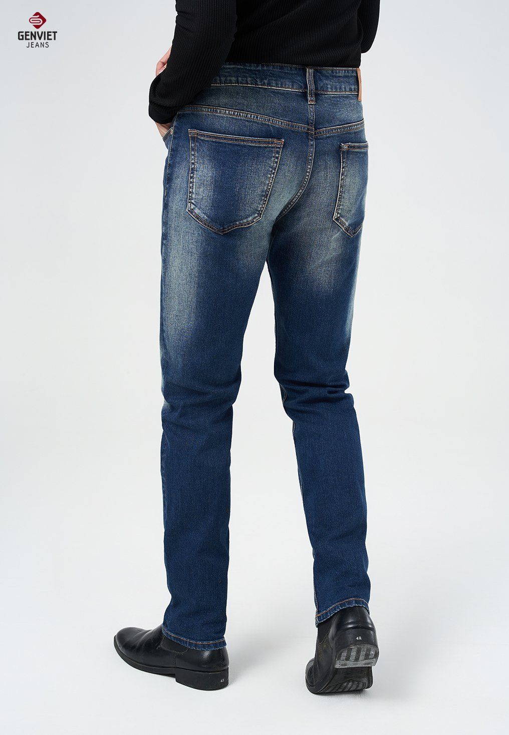  Quần Dài Nam Jeans Col Đứng Trẻ Trung T1108J8455 