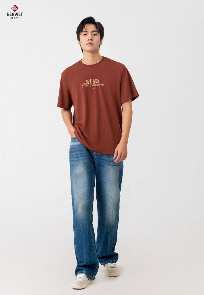 Quần Jeans Nam Ống Suông X1124J8513