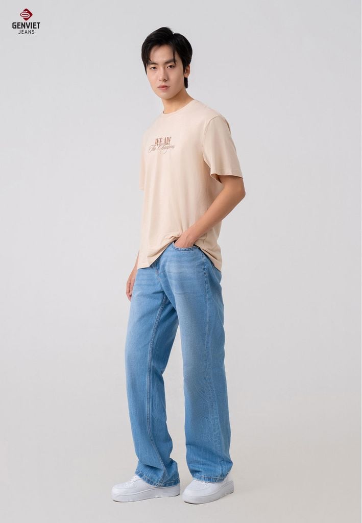 Quần Jeans Nam Ống Suông X1124J8513