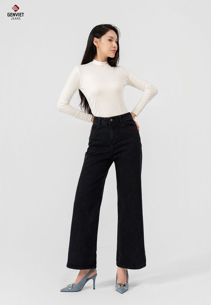 Quần Jeans Nữ Ống Suông TQ124J8489