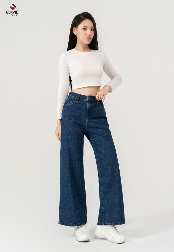 Quần Jeans Nữ Ống Suông TQ124J8489