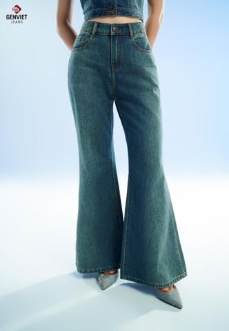 Quần Jeans Nữ Suông Vảy XQ135J8693