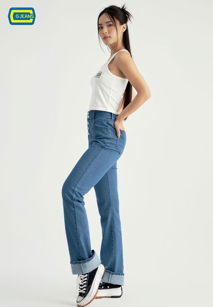 Quần Jeans Nữ Ống Vảy TQ110J8406