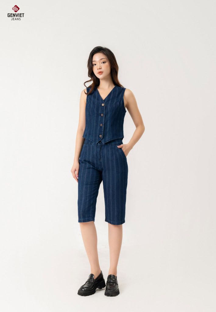 Quần Sooc Jeans Nữ Ống Đứng DQ306J8583