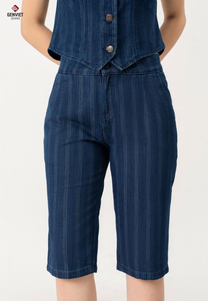 Quần Sooc Jeans Nữ Ống Đứng DQ306J8583