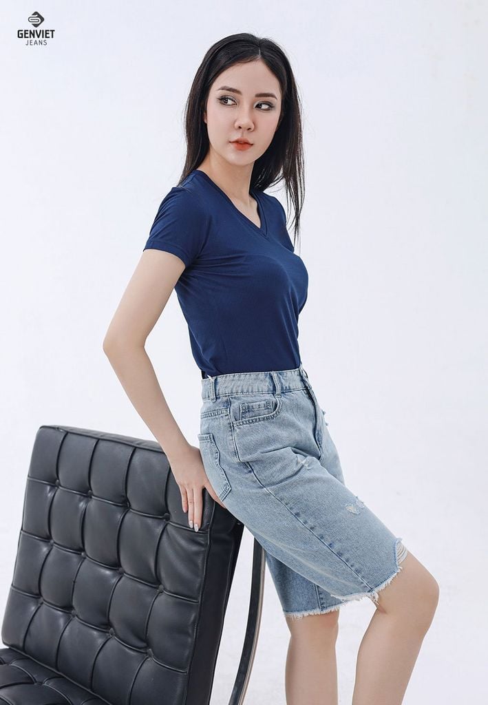 Quần Ngố Jeans Nữ XQ324J8236