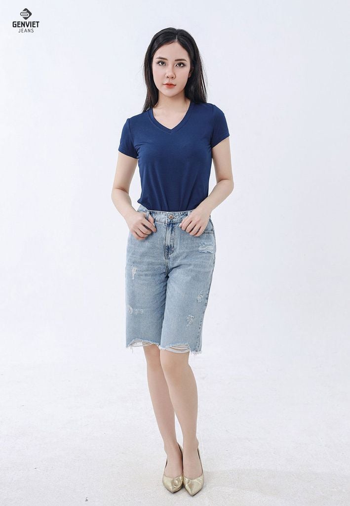 Quần Ngố Jeans Nữ XQ324J8236