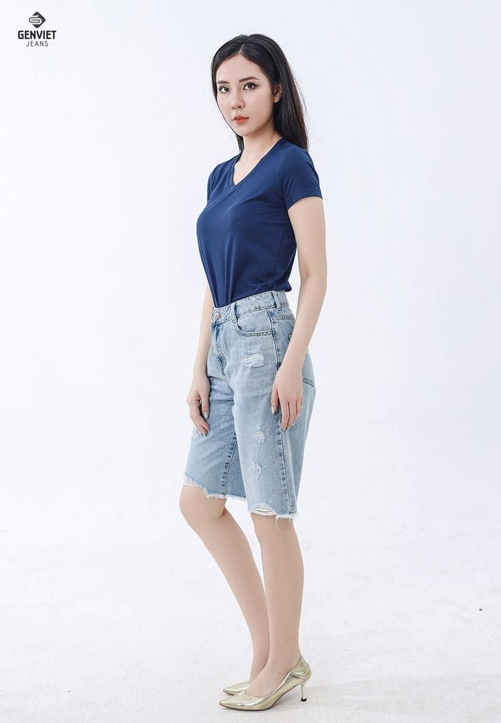 Quần Ngố Jeans Nữ XQ324J8236