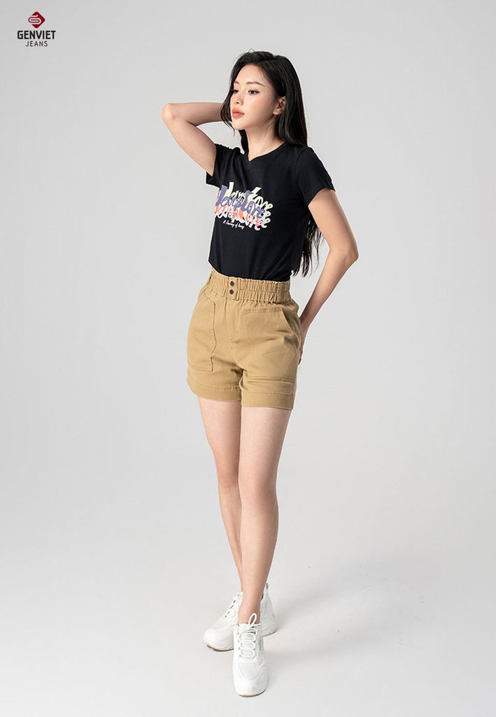 Quần Sooc Jeans Nữ Suông