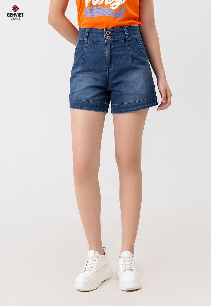 Quần Sooc Jeans Nữ Suông DQ424J8591