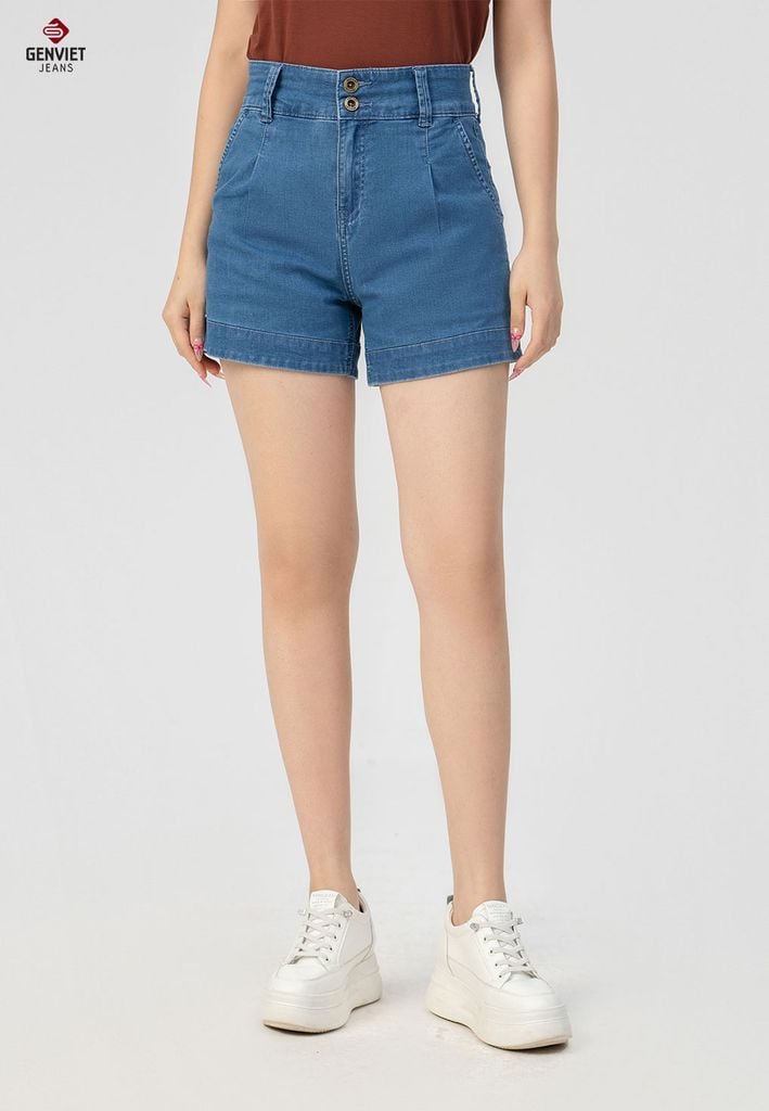 Quần Sooc Jeans Nữ Suông DQ424J8591