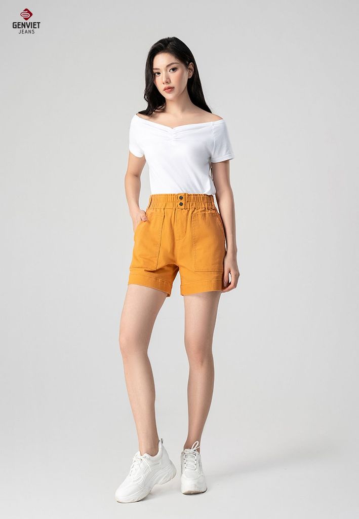 Quần Sooc Jeans Nữ Suông