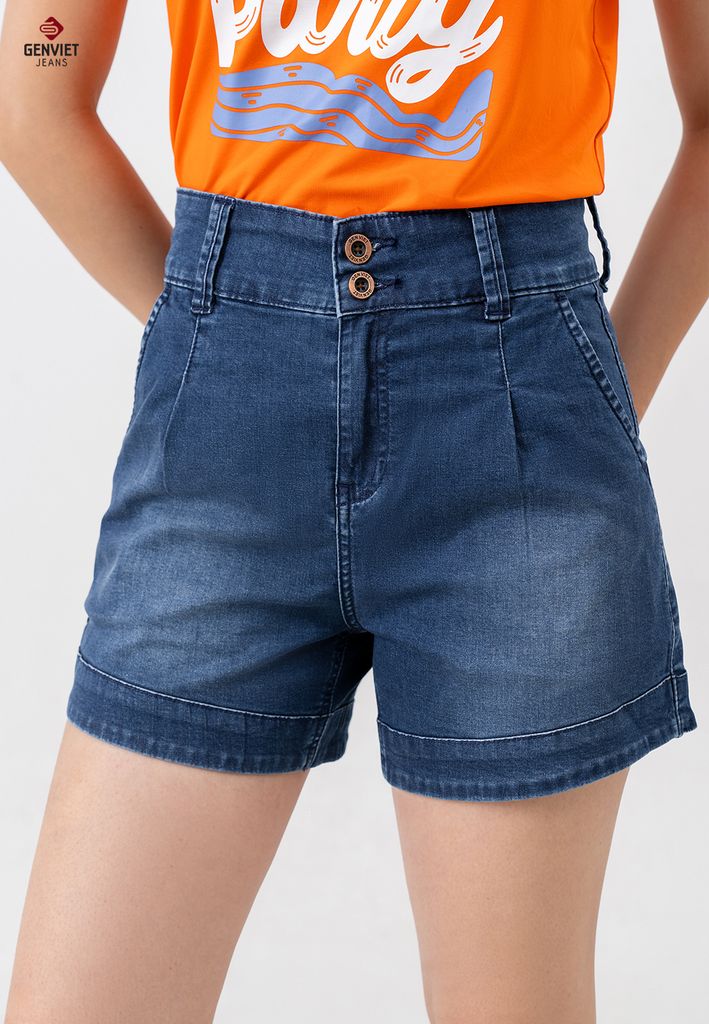 Quần Sooc Jeans Nữ Suông DQ424J8591