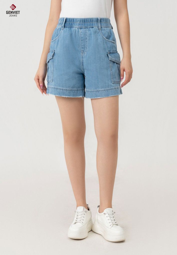 Quần Sooc Jeans Nữ Ống Đứng XQ424J8587