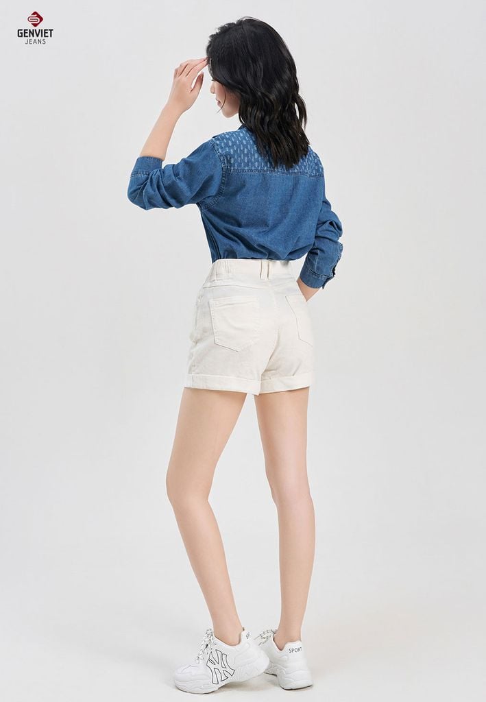 Quần Sooc Kaki Nữ Dáng A TQ428K8244