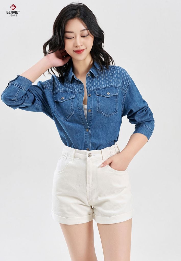 Quần Sooc Kaki Nữ Dáng A TQ428K8244