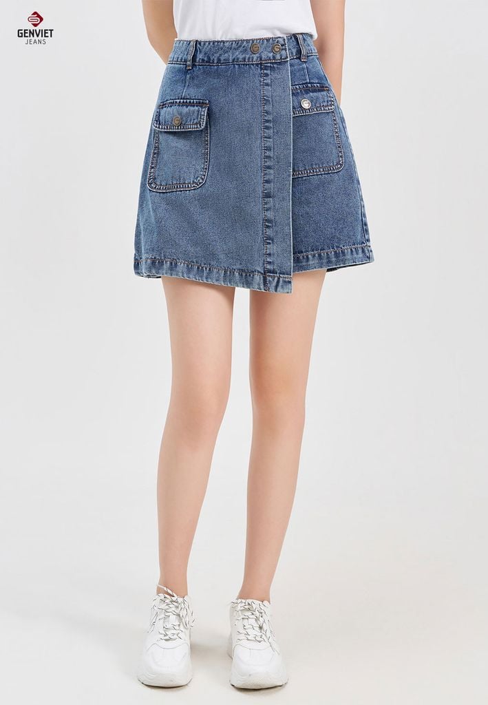 Quần Sooc Jeans Nữ Dáng A TQ428J8243