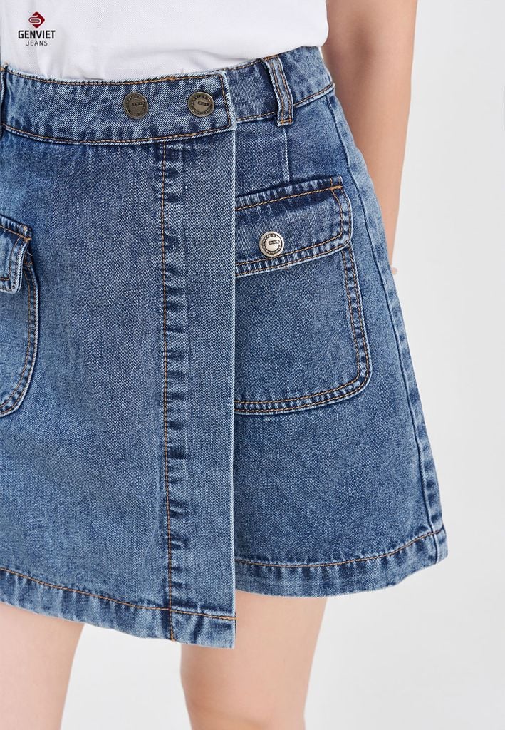 Quần Sooc Jeans Nữ Dáng A TQ428J8243