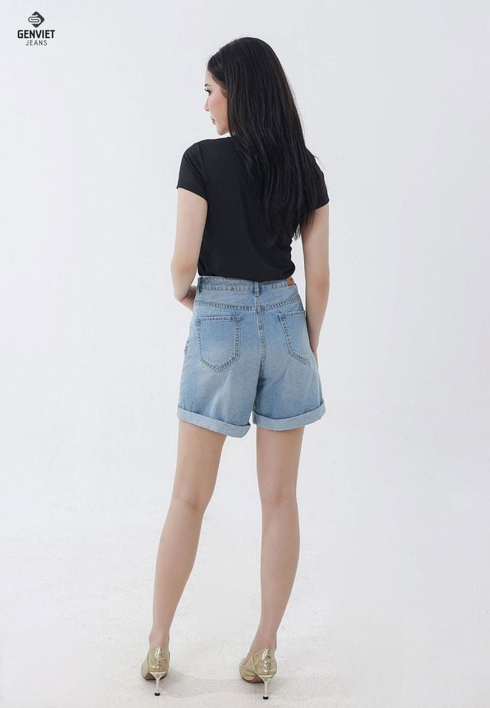 Quần Sooc Jeans Nữ Dáng A