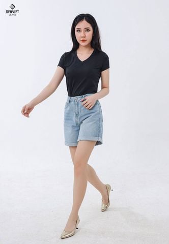 Quần Sooc Jeans Nữ Dáng A TQ428J8273