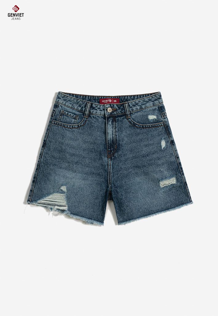 Quần Sooc Jeans Nữ Dáng A XQ428J8246