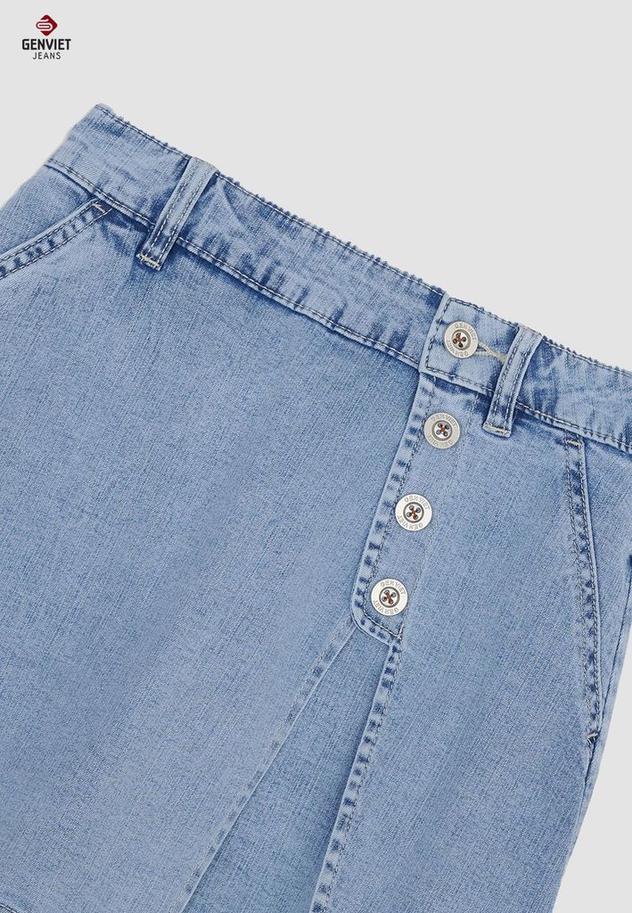 Quần Sooc Jeans Nữ Dáng A TQ424J8590